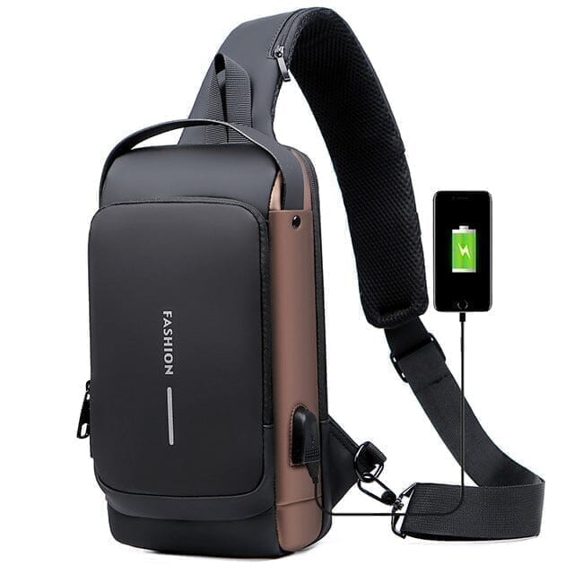 MOCHILA ANTI-FURTO COM SENHA USB SLIM BAG.