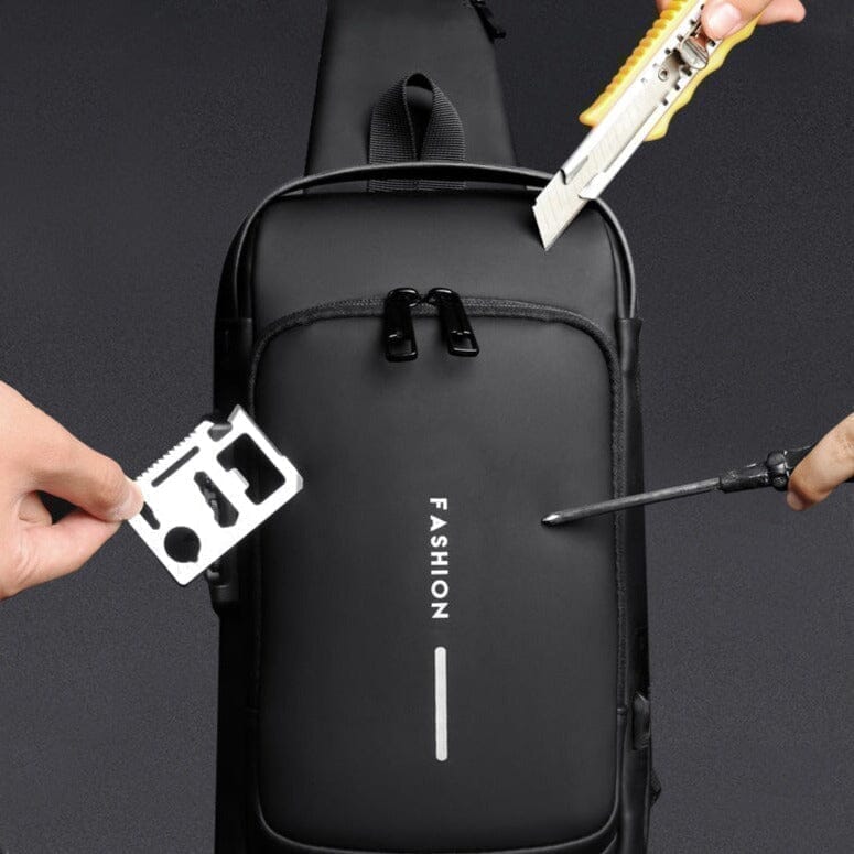 MOCHILA ANTI-FURTO COM SENHA USB SLIM BAG.