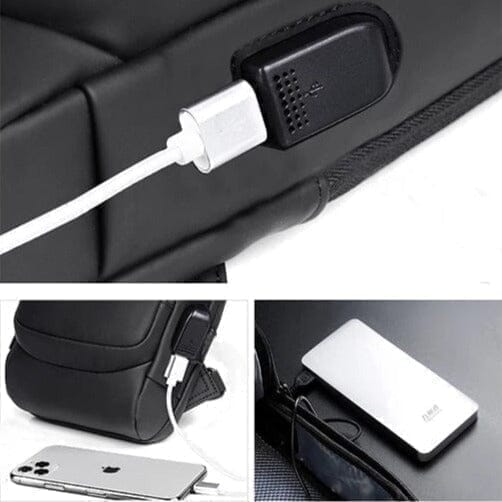 MOCHILA ANTI-FURTO COM SENHA USB SLIM BAG.